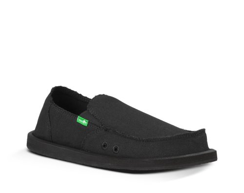 Sanuk Mens Vagabond Black Shoes | SGNTYB017